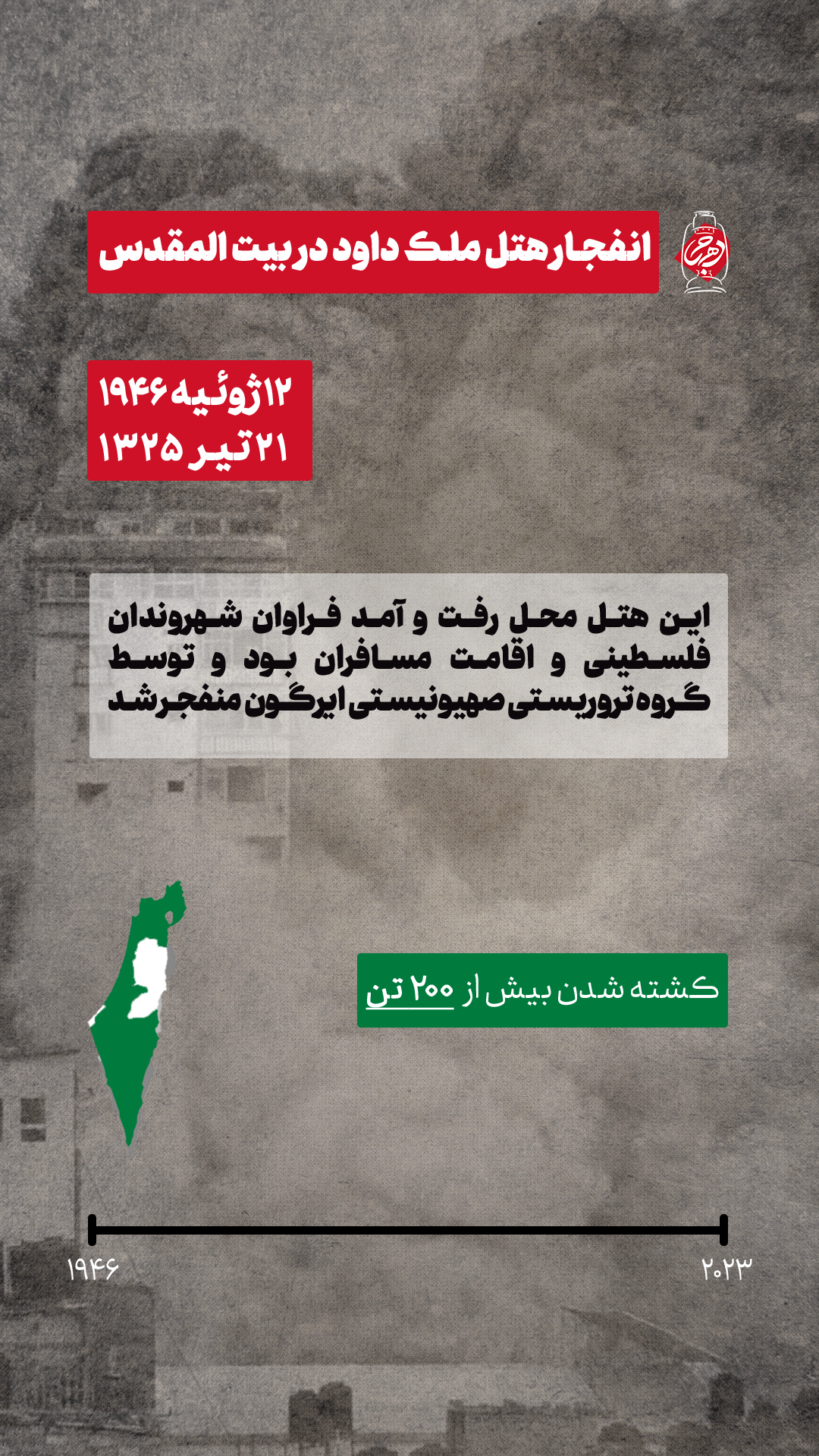 انفجار هتل ملک داود در بیت المقدس (جنایات رژیم صهیونیستی در فلسطین)